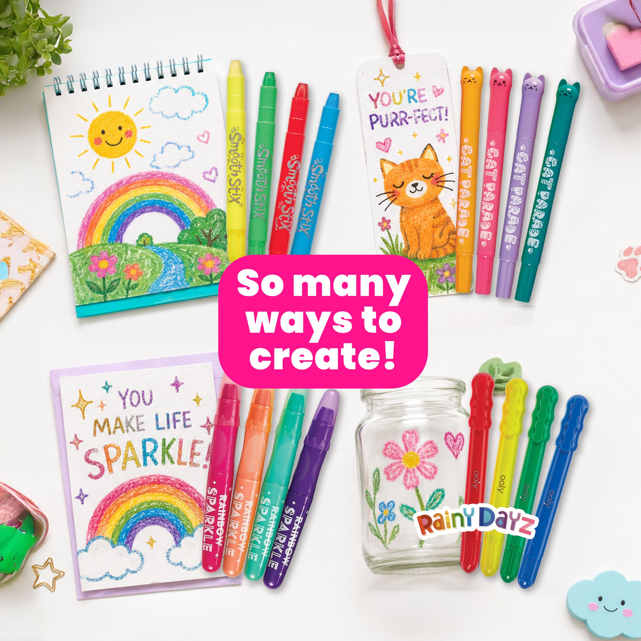 Amazon.com: OOLY, Rainy Dayz Gel Crayons (133-48) : International
